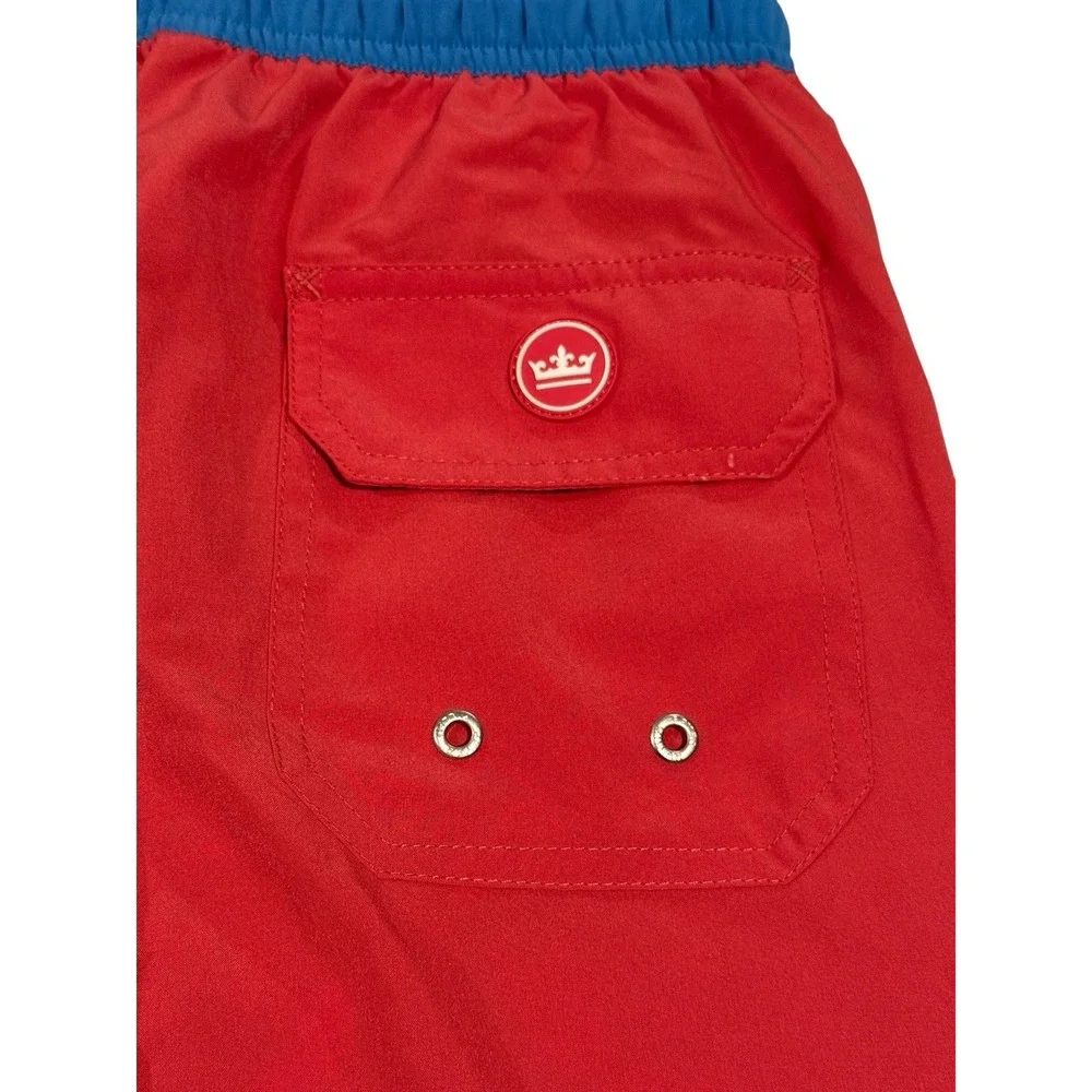 Peter Millar Swim Shorts Trunks Orange Salmon Seaside Lined Swimwear Men's Sz M